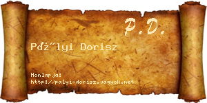 Pályi Dorisz névjegykártya